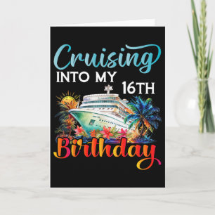 Cartão Navegando Para o Meu 16º Aniversário Cruzeiro Aniv