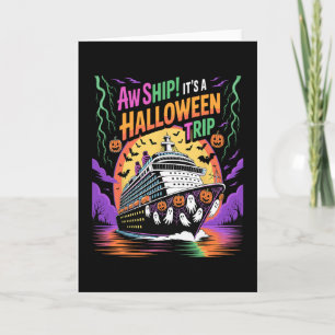Cartão Navegar É Uma Viagem De Halloween Divertida Cruzei