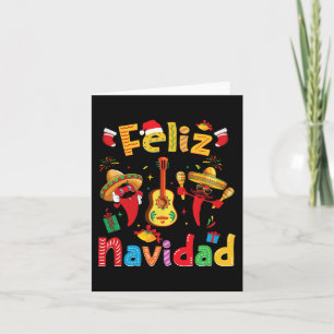 Cartão Navidad Mexicana Fiesta Hot Pepper Guitar Parte Xm