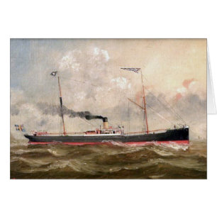 Cartão Navio a Vapor Louise 1800s