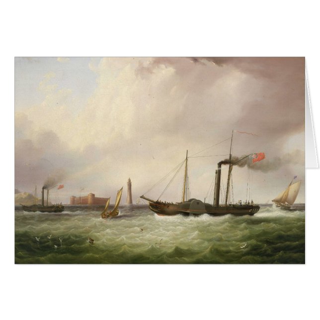 Cartão Navio a vapor Paddle Ariel 1831 (Frente Horizontal)