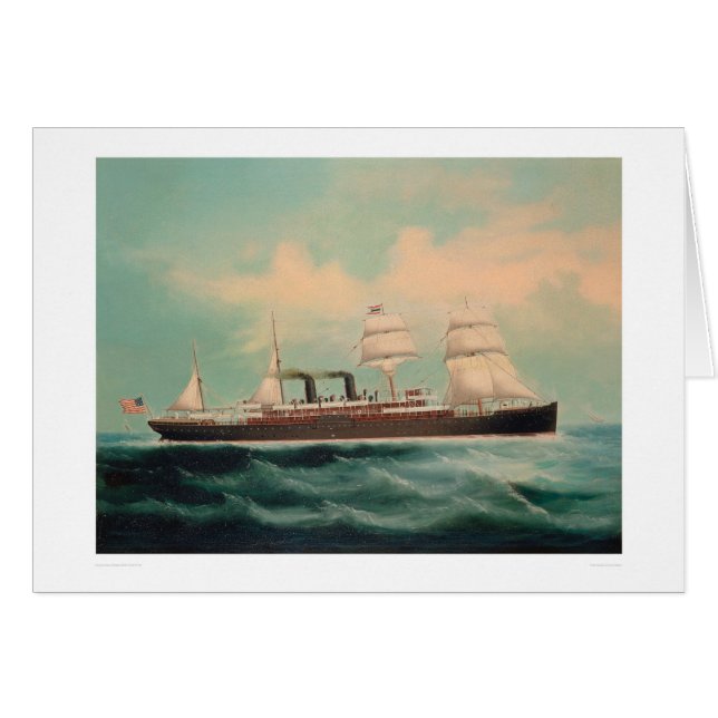 Cartão Navio a vapor S.S. China (1614A) (Frente Horizontal)