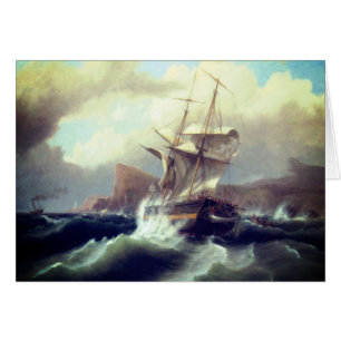 Cartão Navio americano em socorro 1841
