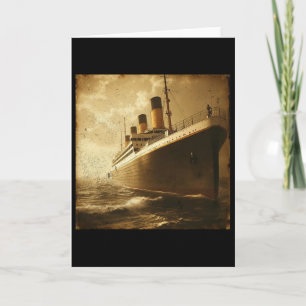 Cartão Navio de Cruzeiro Rms Titanic Vintage Partindo Hom