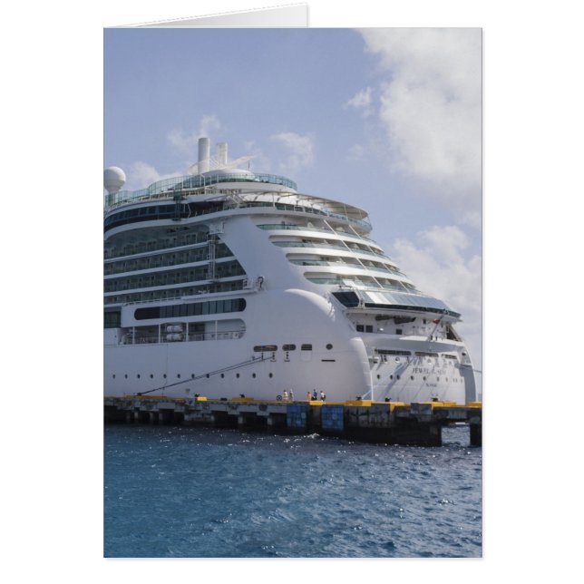 Cartão Navio de cruzeiro tropical (Frente)