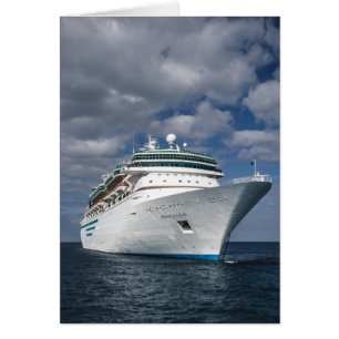 Cartão Navio de cruzeiros branco grande