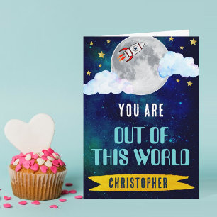 Cartão Navio De Foguete Fora Deste Dia de os namorados Mu