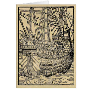 Cartão Navio de navigação de Galleon