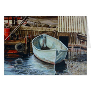 Cartão Navio de vida do Marinho antigo