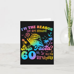 Cartão Navio Enfrentou É Meu 60º Aniversário Cruzeiro Nav