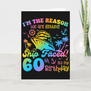 Cartão Navio Enfrentou É Meu 60º Aniversário Cruzeiro Nav