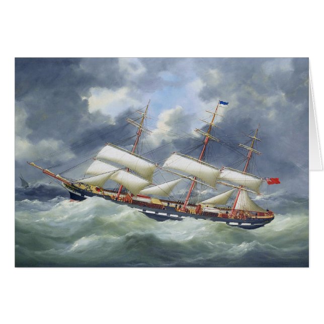 Cartão Navio Frigate Training Atalanta 1885 (Frente Horizontal)