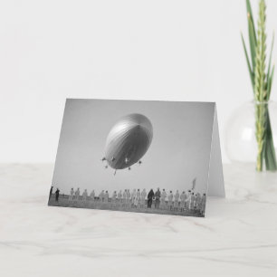 Cartão Navio Hindenburg Zeppelin pousando em Lakehurst
