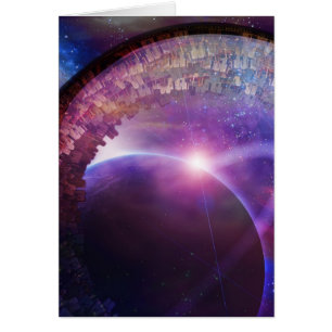 Cartão Navio interestelar Multigenerational da cidade