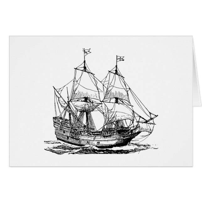 Cartão Navio Marítimo de Colombo (Frente Horizontal)