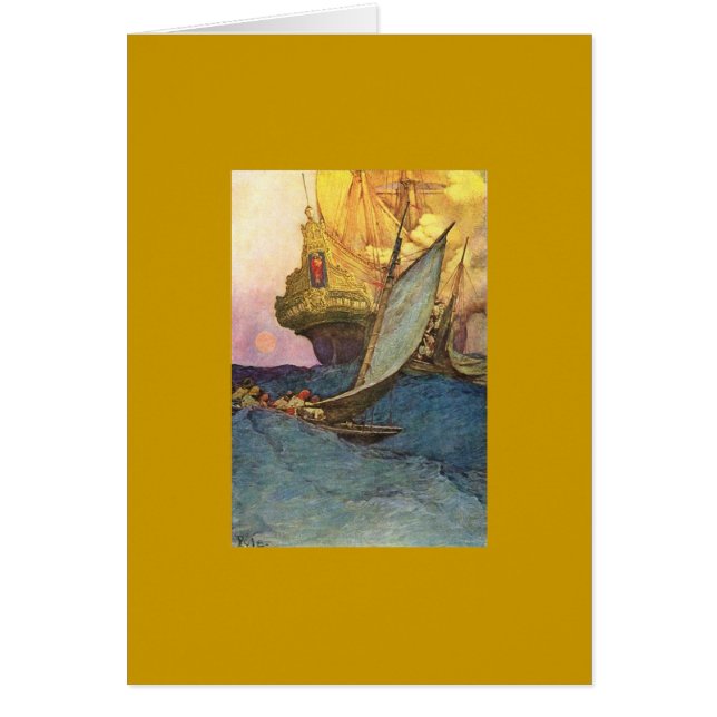 Cartão Navio pirata (Frente)