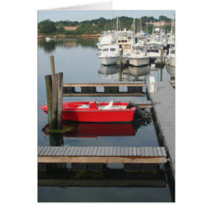 Cartão Navio vermelho em Gloucester