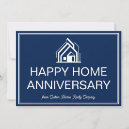 Cartão Navy Blue Real Estate Business Custom Marketing