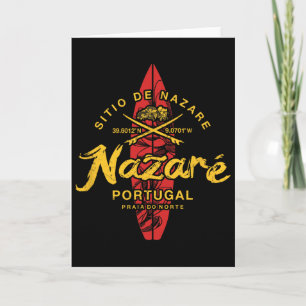 Cartão Nazaré Portugal Surf Vintage _1