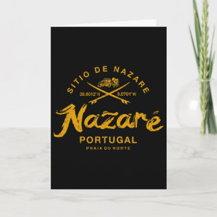 Cartão Nazaré Portugal Surf Vintage Retro