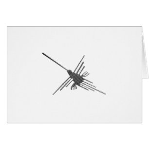 Cartão Nazca Lines Hummingbird Newsprint