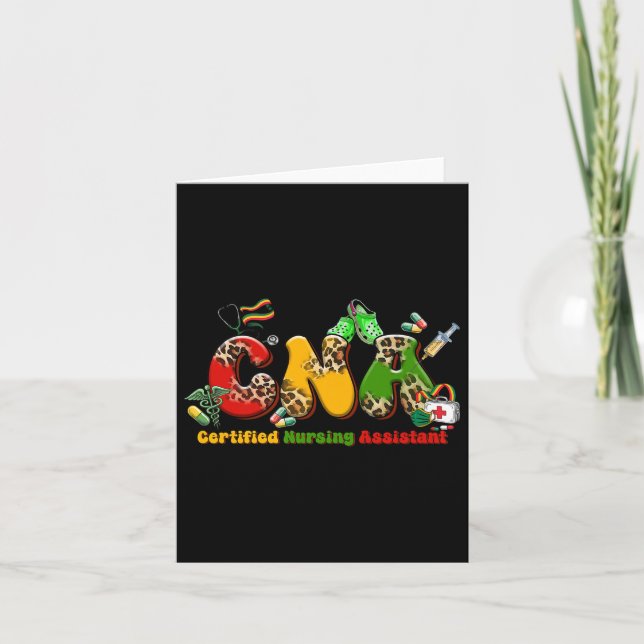 Cartão Nc Preto Certified Nursing Istant Blac (Frente)