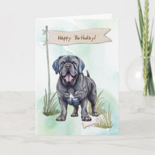 Cartão Neapolitan Mastiff Cachorro Criado Sob Sinal De An