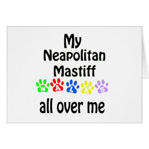 Cartão Neapolitan Mastiff caminha Design