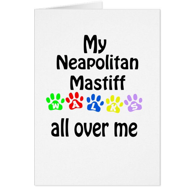 Cartão Neapolitan Mastiff caminha Design (Frente)