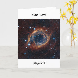 Cartão nebula de aniversário de nome personalizado