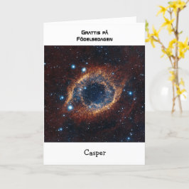 Cartão nebula de aniversário de nome personalizado