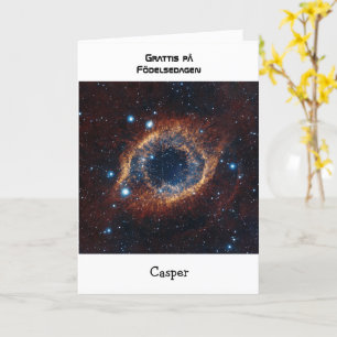 Cartão nebula de aniversário de nome personalizado