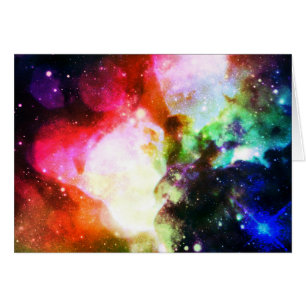 Cartão Nebula Galaxy Rainbow