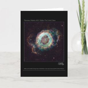 Cartão Nebula NGC 6369 O Pequeno Telescópio Ghost Hubble