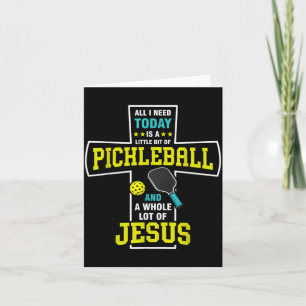 Cartão Necessidade É Pickleball E Jesus Gráfico Cristão