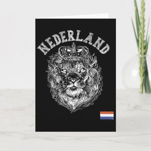 Cartão Nederland Reto Países Baixos Leão Holanda Homens H