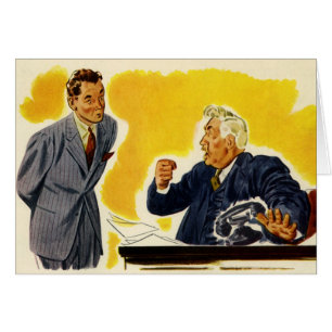 Cartão Negócios Antigos, Executivo Louco CEO Chefe Funcio