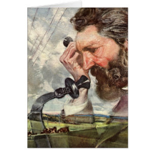 Cartão Negócios Antigos, Telefone Alexander Graham Bell