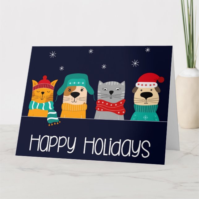 Cartão Negócios de animais Natal  (Frente)