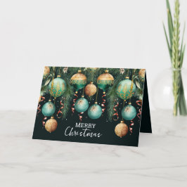 Cartão Negócios de Enfeites de Natal para Árvore Chic
