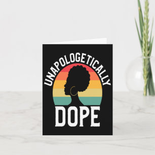 Cartão Negra Afro-Americana da Droga sem desculpas