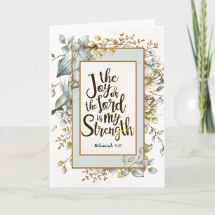 Cartão Nehemiah 8:10 A alegria do Senhor é minha força