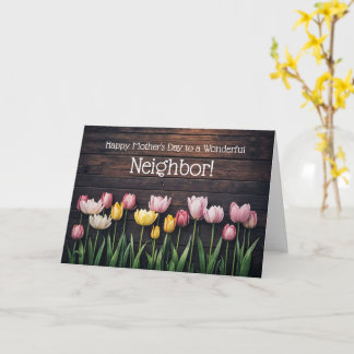 Cartão Neighbor Happy Mother's Day Cute Tulips 