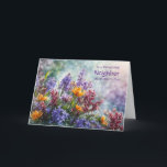 Cartão Neighbor Happy Mothers Day Pretty Flowers<br><div class="desc">Neighbor Happy Mother's Day card with a floral theme and wording that you may change up if you like. And if you prefer neighbour,  an easy change! Change the color or style of the font too!</div>