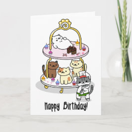 Cartão Neko Atsume - Aniversário!