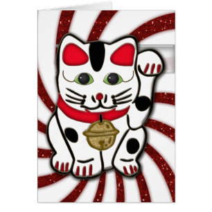 Cartão neko do maneki