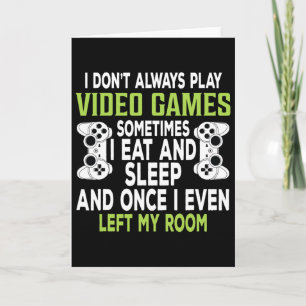 Cartão Nem Sempre Jogo Video Games Presente Divertido par