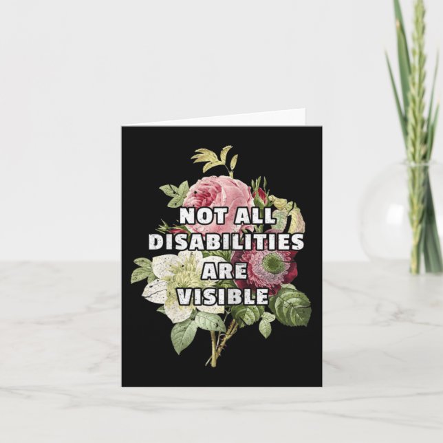 Cartão Nem Todas As Deficiências São Fibromialgias Fibras (Frente)