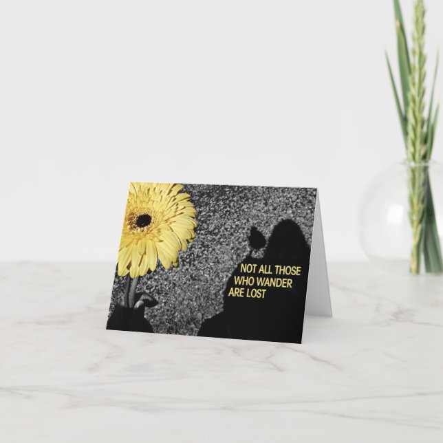 Cartão Nem todos os que andam perdem (Frente)