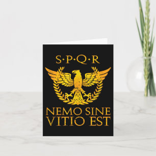 Cartão Nemo Sine Vitio Est Spqr Seneca Quote Stoic